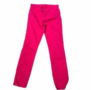 J Brand skinny leg shocking pink jeans size 28